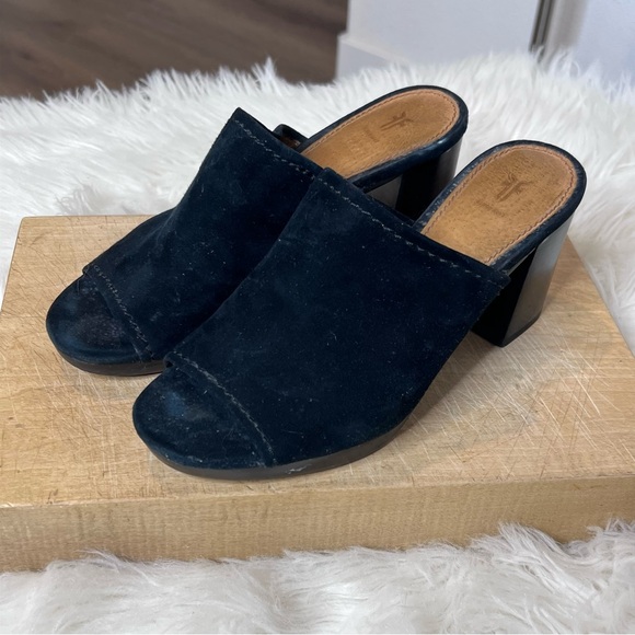 Frye Shoes - Frye Black Suede Women's Mules